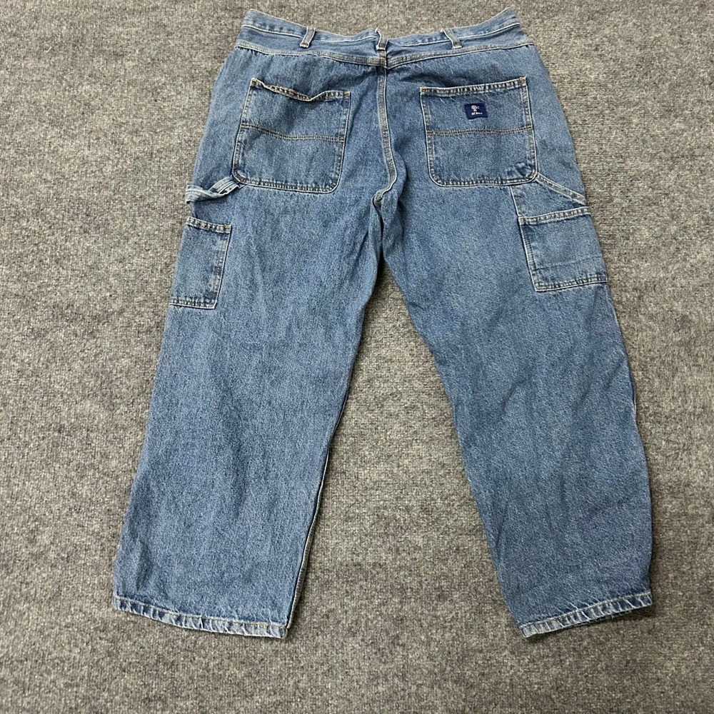 RK Brand Carpenter Jeans Mens Size 40x30 Blue Denim Utility Relaxed Fit Workwear
